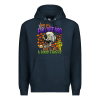 Navy happy haunting and to all a good fright Premium Hoodie - CowGirlArtShop