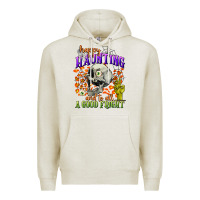 Oatmeal Heather happy haunting and to all a good fright Premium Hoodie - CowGirlArtShop