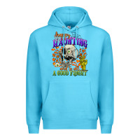Ocean Blue happy haunting and to all a good fright Premium Hoodie - CowGirlArtShop