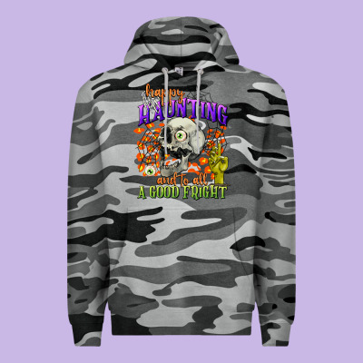 Happy Haunting And To All A Good Fright Premium Hoodie Designed By Cowgirlartshop