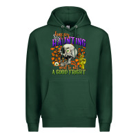 Sports Green happy haunting and to all a good fright Premium Hoodie - CowGirlArtShop