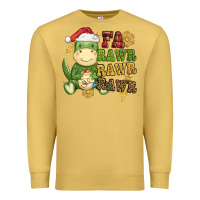 Antique Gold watercolor t rex fa rawr rawr rawr christmas Premium Sweatshirt - CowGirlArtShop