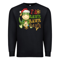 Black watercolor t rex fa rawr rawr rawr christmas Premium Sweatshirt - CowGirlArtShop