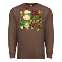 Chestnut watercolor t rex fa rawr rawr rawr christmas Premium Sweatshirt - CowGirlArtShop