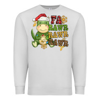 Dove Grey watercolor t rex fa rawr rawr rawr christmas Premium Sweatshirt - CowGirlArtShop