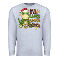 Heather Grey watercolor t rex fa rawr rawr rawr christmas Premium Sweatshirt - CowGirlArtShop