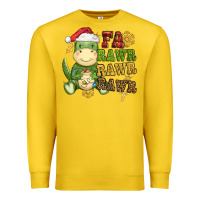 Lemon watercolor t rex fa rawr rawr rawr christmas Premium Sweatshirt - CowGirlArtShop