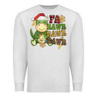 Oatmeal Heather watercolor t rex fa rawr rawr rawr christmas Premium Sweatshirt - CowGirlArtShop