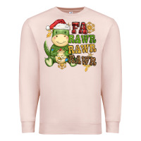 Pale Pink watercolor t rex fa rawr rawr rawr christmas Premium Sweatshirt - CowGirlArtShop