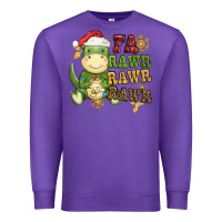 Purple watercolor t rex fa rawr rawr rawr christmas Premium Sweatshirt - CowGirlArtShop