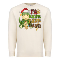 Sandshell watercolor t rex fa rawr rawr rawr christmas Premium Sweatshirt - CowGirlArtShop