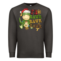 Smoke watercolor t rex fa rawr rawr rawr christmas Premium Sweatshirt - CowGirlArtShop