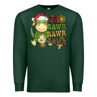 Sports Green watercolor t rex fa rawr rawr rawr christmas Premium Sweatshirt - CowGirlArtShop