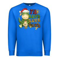 True Royal watercolor t rex fa rawr rawr rawr christmas Premium Sweatshirt - CowGirlArtShop