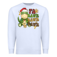 White watercolor t rex fa rawr rawr rawr christmas Premium Sweatshirt - CowGirlArtShop