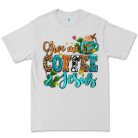 Dove Grey gıve me coffee and jesus Premium Tee - AdoDesignShop