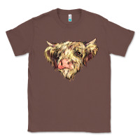 Chestnut scottish cow Classic Tee - NancyCooperArtShop