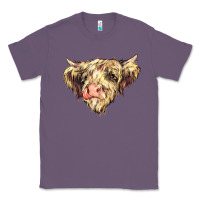 Lavender scottish cow Classic Tee - NancyCooperArtShop