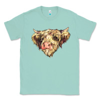 Seafoam scottish cow Classic Tee - NancyCooperArtShop