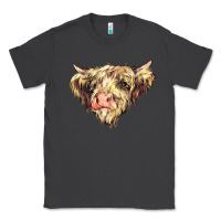 Smoke scottish cow Classic Tee - NancyCooperArtShop