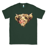 Sports Green scottish cow Classic Tee - NancyCooperArtShop