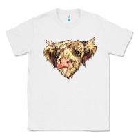 White scottish cow Classic Tee - NancyCooperArtShop