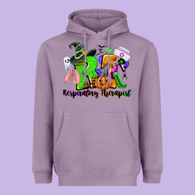 Rt Respiratory Therapist Halloween Heavyweight Hoodie Designed By Cowgirlartshop
