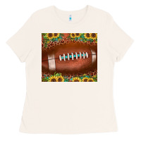 Bone football leopard turquoise sunflower Ladies Tee - JahusDesignShop