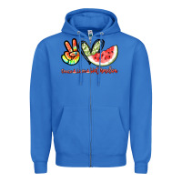 True Royal Peace love watermelon Zipper Hoodie - NancyCooperArtShop