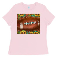 Bubblegum Pink football leopard turquoise sunflower Ladies Tee - JahusDesignShop