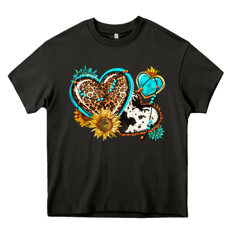 Western Leopard Pride  Hearts Heavy Core Tee by AdoDesignShop | Teevron