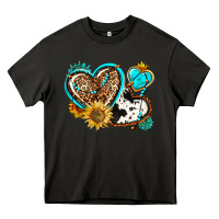 Asphalt western leopard pride  hearts Heavy Core Tee - AdoDesignShop