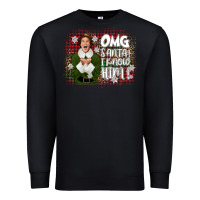 Black the elf omg santa Premium Sweatshirt - CowGirlArtShop