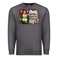 Charcoal Heather the elf omg santa Premium Sweatshirt - CowGirlArtShop