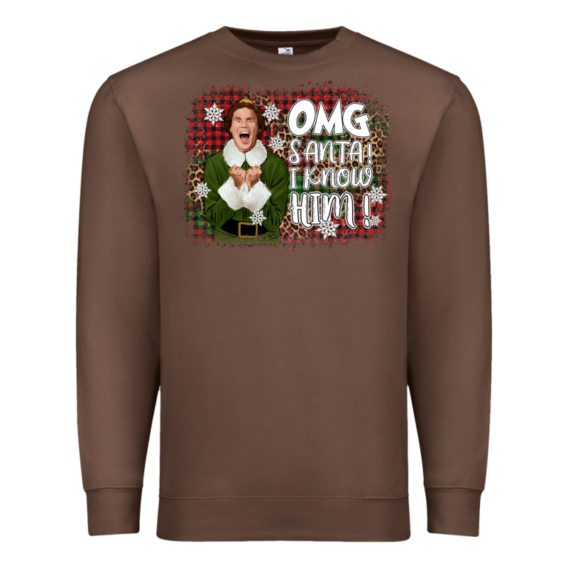 The Elf Omg Santa Premium Sweatshirt by CowGirlArtShop | Teevron