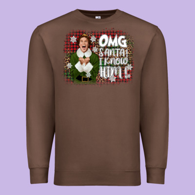 The Elf Omg Santa Premium Sweatshirt Designed By Cowgirlartshop