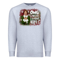 Heather Grey the elf omg santa Premium Sweatshirt - CowGirlArtShop