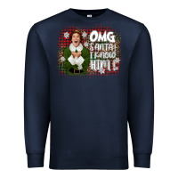Navy the elf omg santa Premium Sweatshirt - CowGirlArtShop