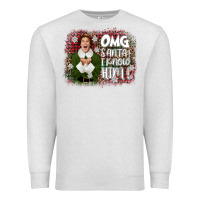 Oatmeal Heather the elf omg santa Premium Sweatshirt - CowGirlArtShop