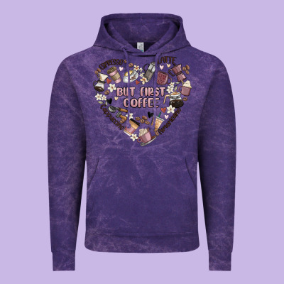But First Coffee Vintage Hoodie Designed By Maliassmallbusiness