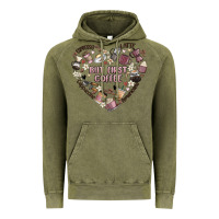 Vintage Olive but first coffee Vintage Hoodie - MaliasSmallBusiness