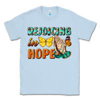 Dusty Blue rejoicing in hope Classic Tee - NancyCooperArtShop