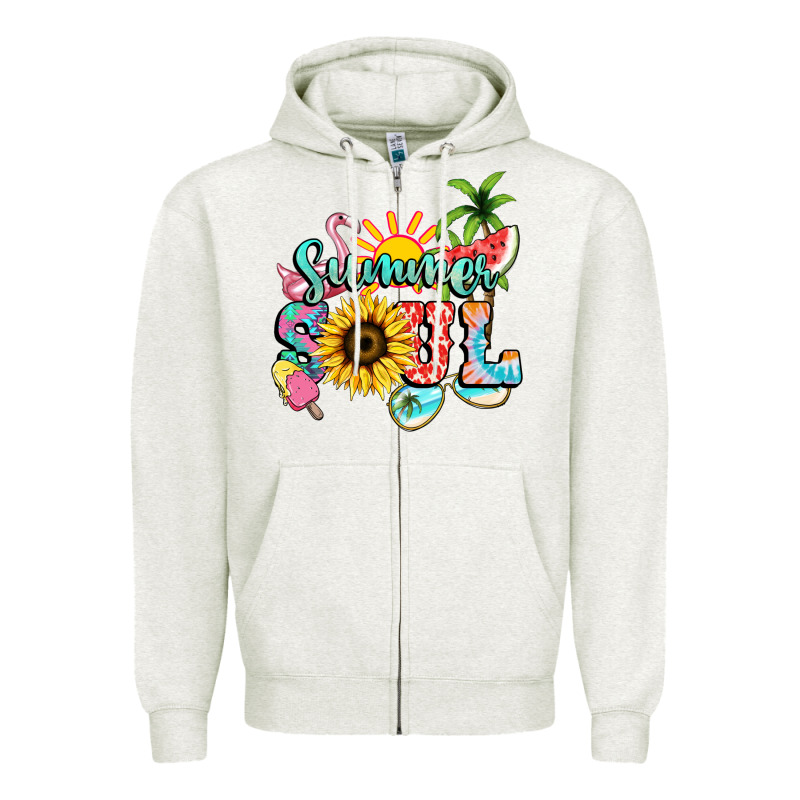 Summer Soul Zipper Hoodie by NancyCooperArtShop | Teevron