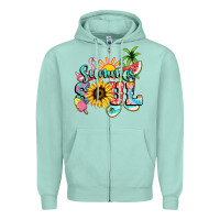 Seafoam summer soul Zipper Hoodie - NancyCooperArtShop
