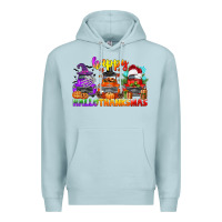 Blue Mist happy hallothanksmas truck Premium Hoodie - CowGirlArtShop