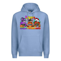 Colony Blue happy hallothanksmas truck Premium Hoodie - CowGirlArtShop