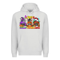Dove Grey happy hallothanksmas truck Premium Hoodie - CowGirlArtShop