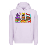 Lilac happy hallothanksmas truck Premium Hoodie - CowGirlArtShop