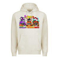 Oatmeal Heather happy hallothanksmas truck Premium Hoodie - CowGirlArtShop