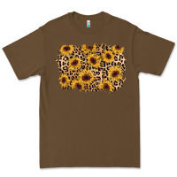 Cacao sunflower leopard background Premium Tee - AdoDesignShop